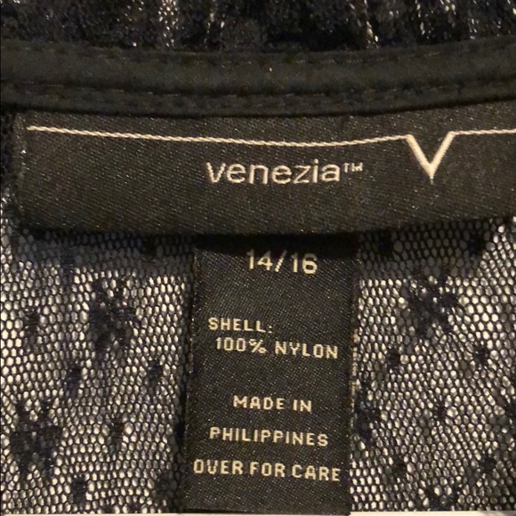 SOLD—Black lace sheer short sleeve top - Picture 2 of 8